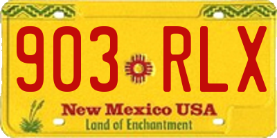 NM license plate 903RLX