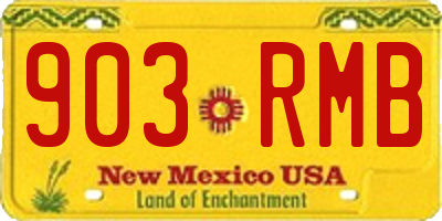 NM license plate 903RMB