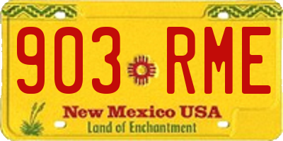 NM license plate 903RME