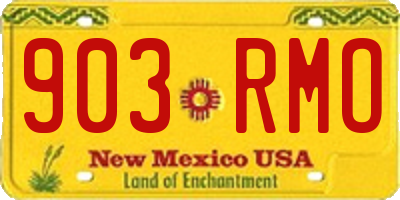 NM license plate 903RMO