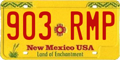 NM license plate 903RMP