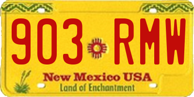 NM license plate 903RMW