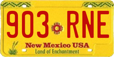 NM license plate 903RNE