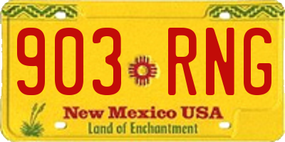 NM license plate 903RNG