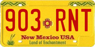 NM license plate 903RNT
