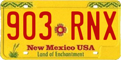 NM license plate 903RNX