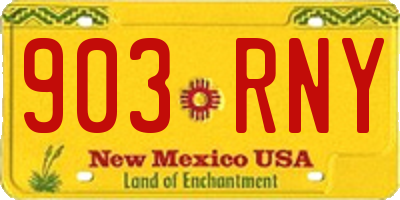 NM license plate 903RNY