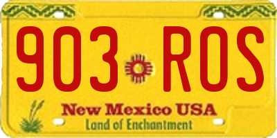 NM license plate 903ROS