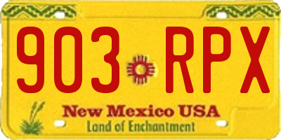 NM license plate 903RPX