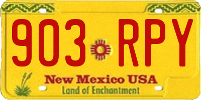 NM license plate 903RPY