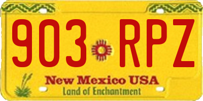 NM license plate 903RPZ
