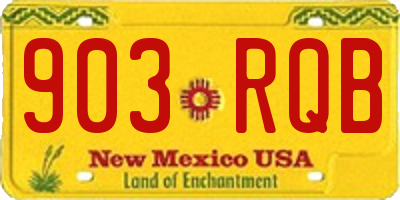 NM license plate 903RQB