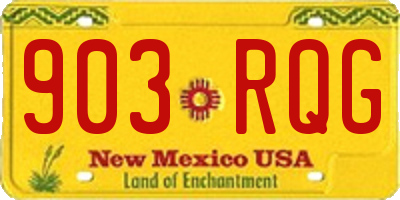 NM license plate 903RQG