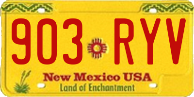 NM license plate 903RYV