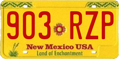 NM license plate 903RZP