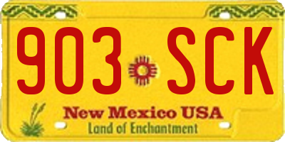 NM license plate 903SCK