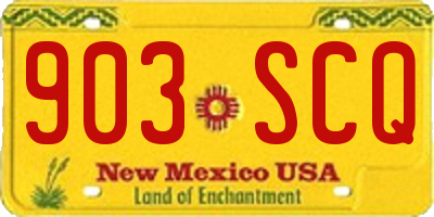 NM license plate 903SCQ