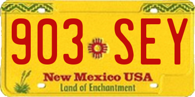 NM license plate 903SEY