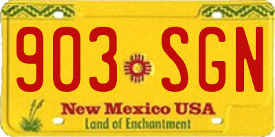 NM license plate 903SGN