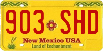 NM license plate 903SHD