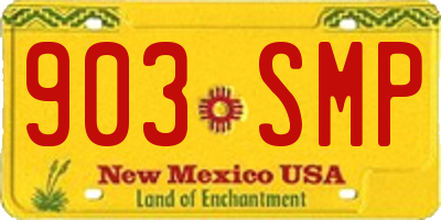 NM license plate 903SMP