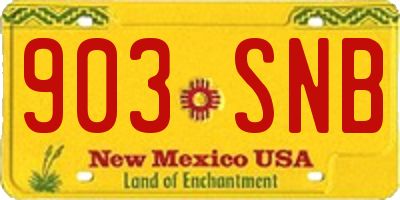 NM license plate 903SNB