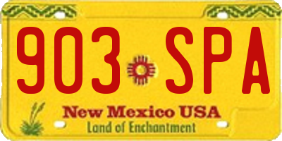 NM license plate 903SPA