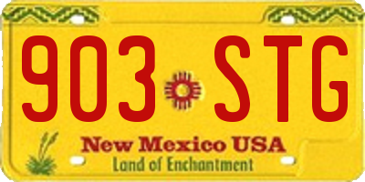 NM license plate 903STG