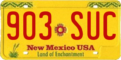 NM license plate 903SUC