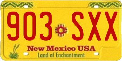 NM license plate 903SXX
