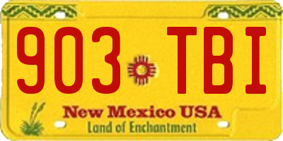 NM license plate 903TBI