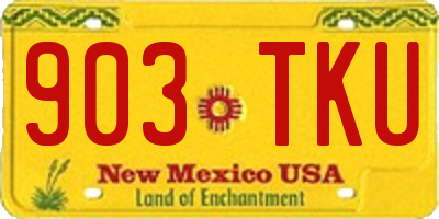 NM license plate 903TKU