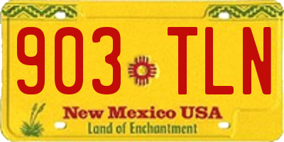 NM license plate 903TLN