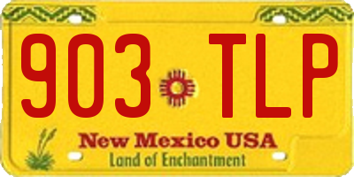 NM license plate 903TLP