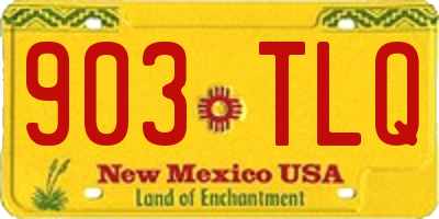 NM license plate 903TLQ