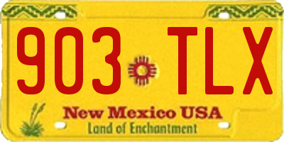 NM license plate 903TLX