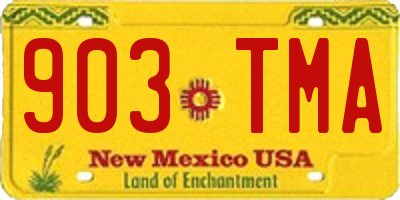 NM license plate 903TMA
