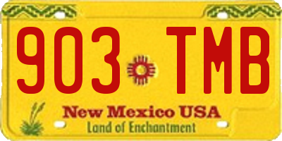 NM license plate 903TMB