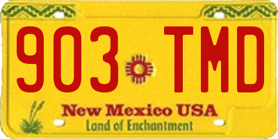 NM license plate 903TMD