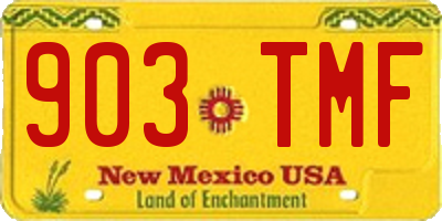 NM license plate 903TMF