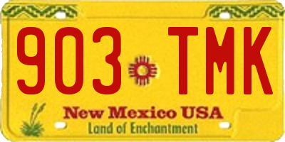 NM license plate 903TMK