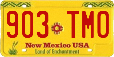 NM license plate 903TMO