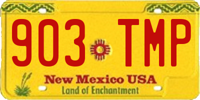 NM license plate 903TMP