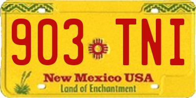 NM license plate 903TNI