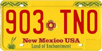 NM license plate 903TNO
