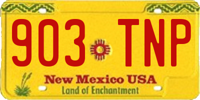 NM license plate 903TNP