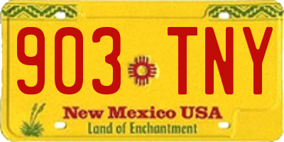 NM license plate 903TNY