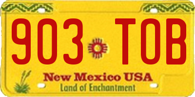 NM license plate 903TOB