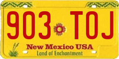 NM license plate 903TOJ