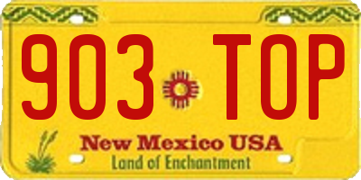 NM license plate 903TOP